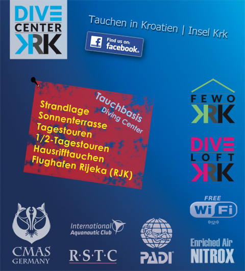 DIVE CENTER KRK - Tauchbasis und Tauchkurse in Kroatien, PADI, CMAS, IAC, Nitrox